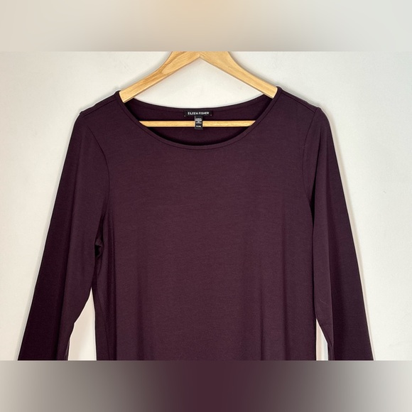 Eileen Fisher Tencel Jersey Dress Size Large Petite Comfort Minimalist *k54 - Picture 3 of 14